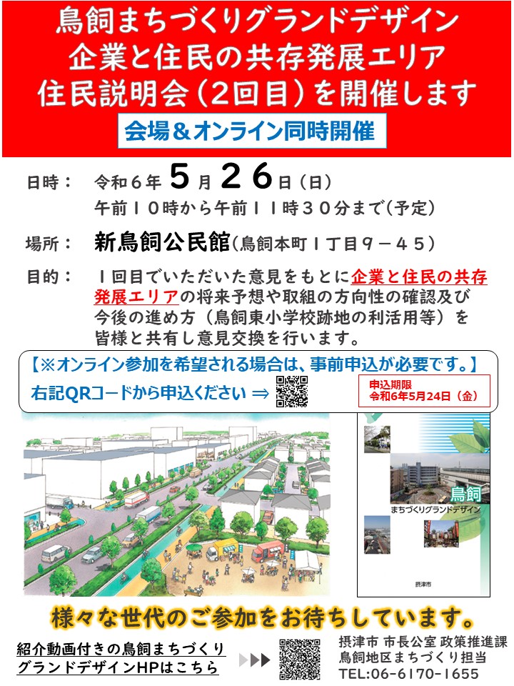 鳥飼まちづくりグランドデザイン　企業と住民の共存発展エリア　住民説明会（2回目）